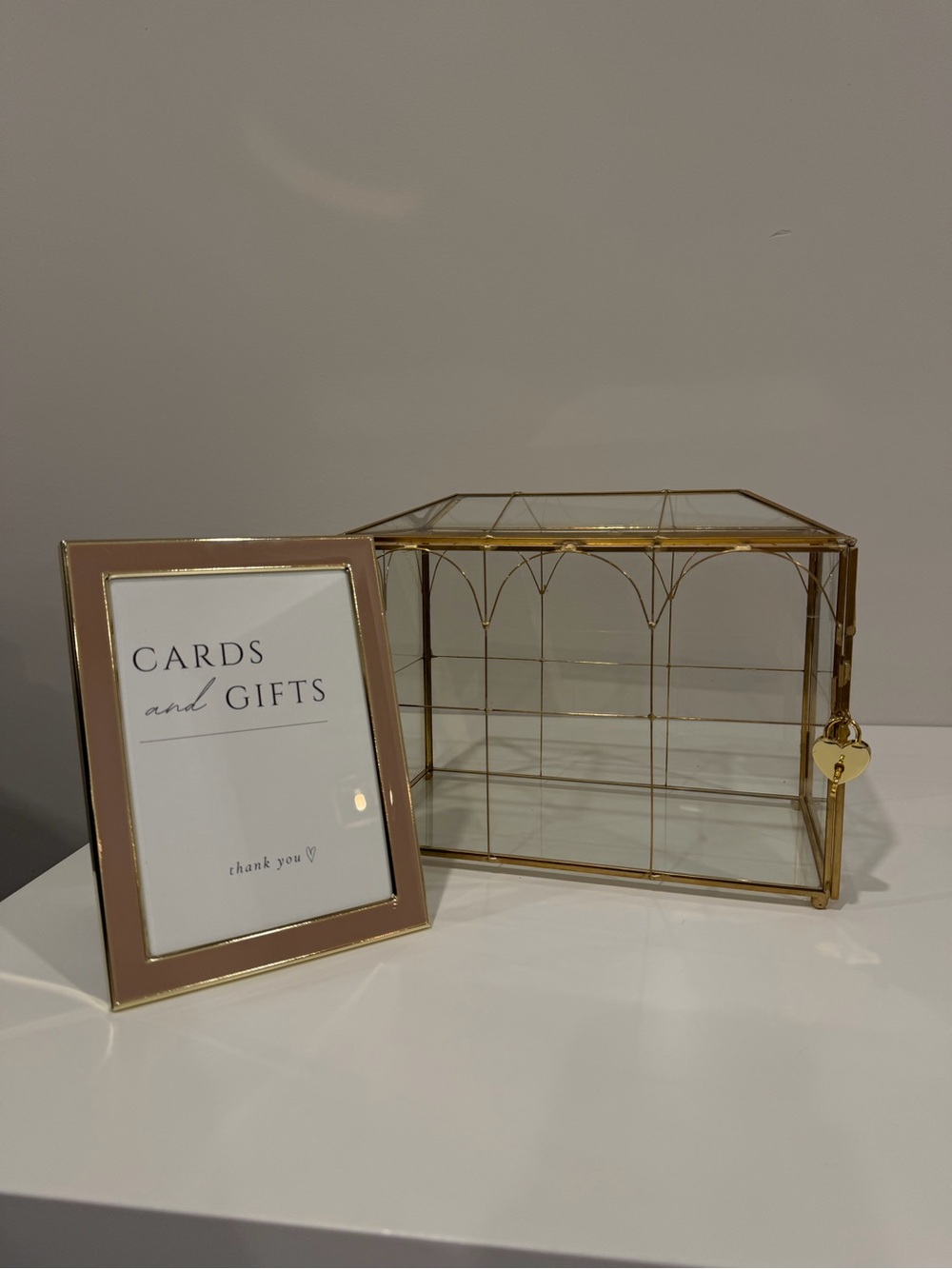 Wedding Card Box with 4x6 Framed Sign